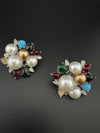Premium Bow Cubic Zirconia and Swarovski Crystal stone in gold color Studs earrings
