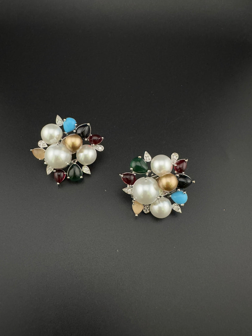 Premium Bow Cubic Zirconia and Swarovski Crystal stone in gold color Studs earrings