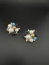 Premium Bow Cubic Zirconia and Swarovski Crystal stone in gold color Studs earrings