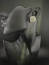 Premium Nano Setting Cubic Zirconia is Victorian designer Inspired Statement Square Stud earring