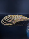 Gold and Silver Cubic Zirconia bangle is Designer inspired bangles set of 12/Indian Kada set