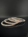 Gold and Silver Cubic Zirconia bangle is Designer inspired bangles set of 4/Indian Kada set