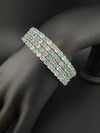 Gold and Silver Cubic Zirconia bangle is Designer inspired bangles set of 4/Indian Kada set