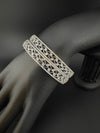 Silver Crystal and Cubic Zirconia bangle is Designer inspired bangles set of 2/Indian Kada set