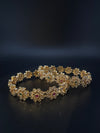 Gold Polki and Cubic Zirconia bangle is Designer inspired bangles set of 2