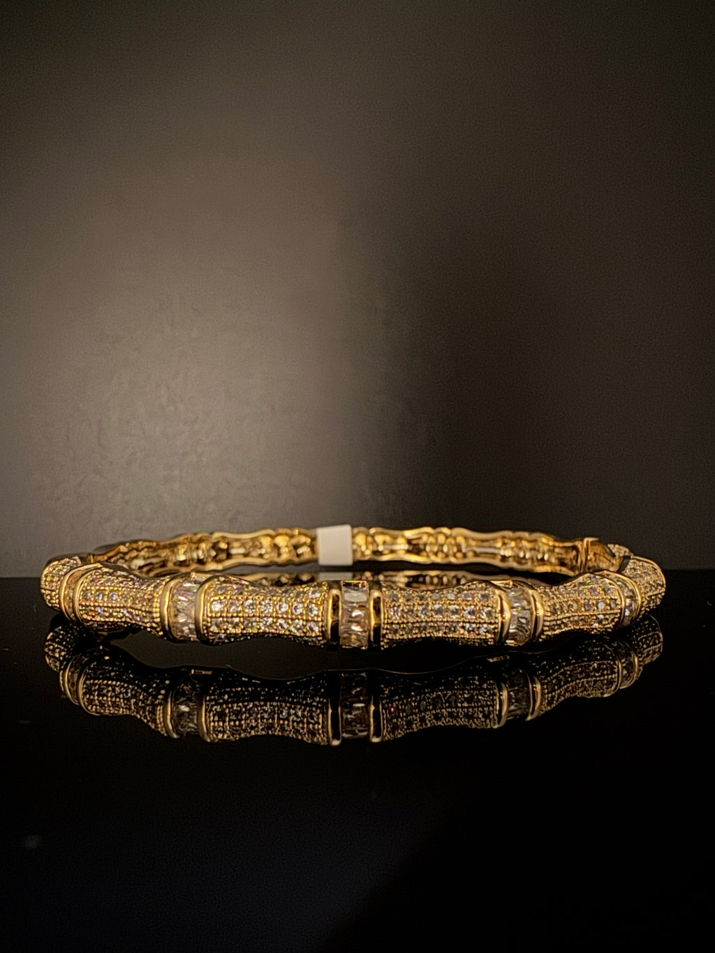 High Quality Gold Polish, Cubic Zirconia and stones Designer bracelet/Statement Bracelet/Indian Jewelry/Openable bangle/Fits upto 2.6" size