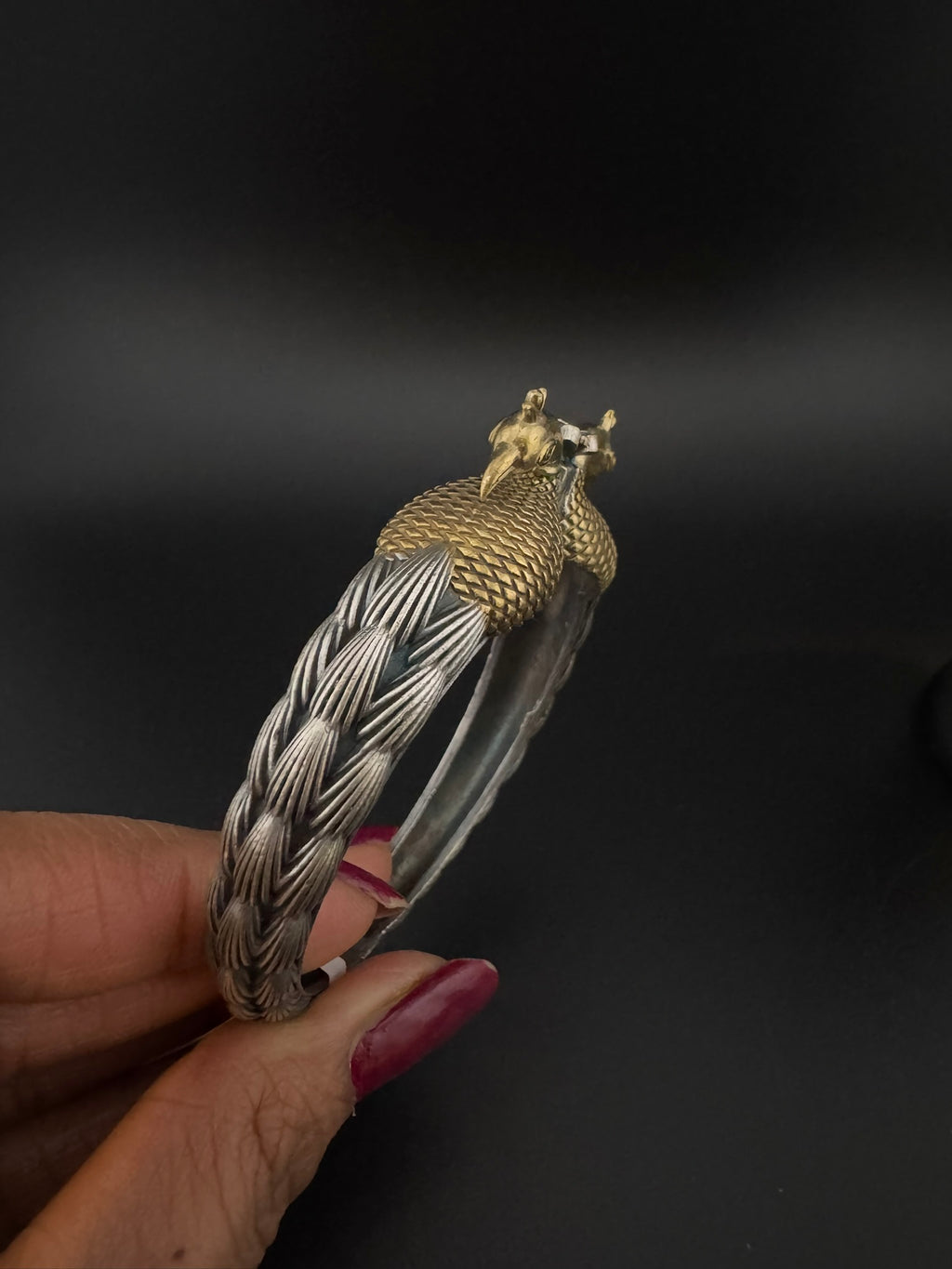 Openable Oxidized German Silver Peacock Designer Single bangle/Unique Bangle/Indian Jewelry