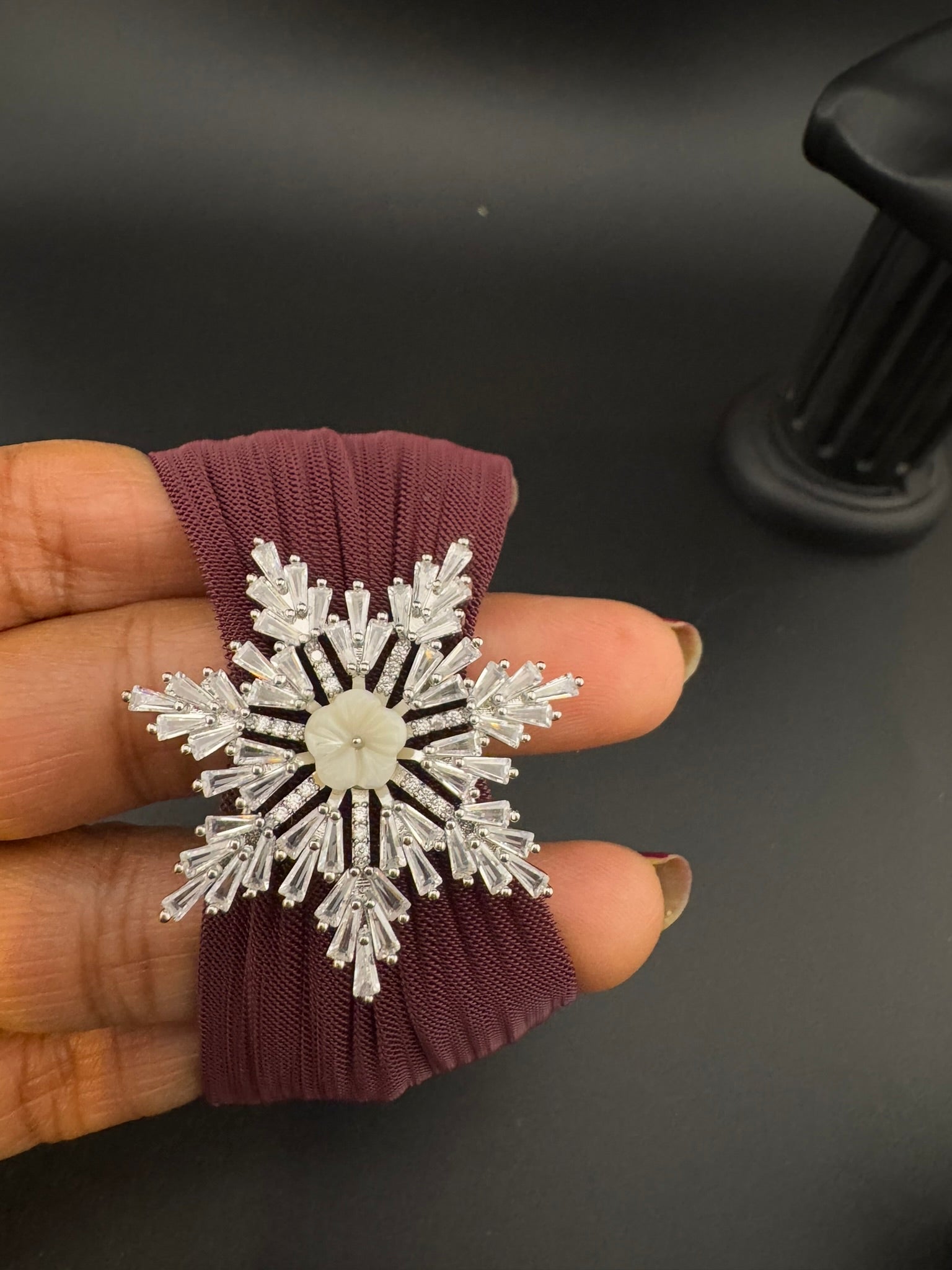 Openable Metal Mesh, Stone and Cubic Zirconia Bracelet Designer inspired Bracelet bangle