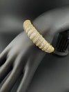 Single Openable Designer bracelet with crystal stones, Cubic Zirconia in unique Nano setting/single bangle/Fits size upto 2.6"