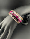 Single Victorian Openable Designer bracelet with crystal stones, Cubic Zirconia in unique Nano setting/single bangle/Fits size upto 2.6"