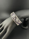 Single Silver Openable Designer bracelet with crystal stones, Cubic Zirconia in unique Nano setting/single bangle/Fits size upto 2.6"