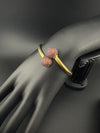 Openable Gold Stone and Cubic Zirconia Bracelet Designer inspired Bracelet bangle