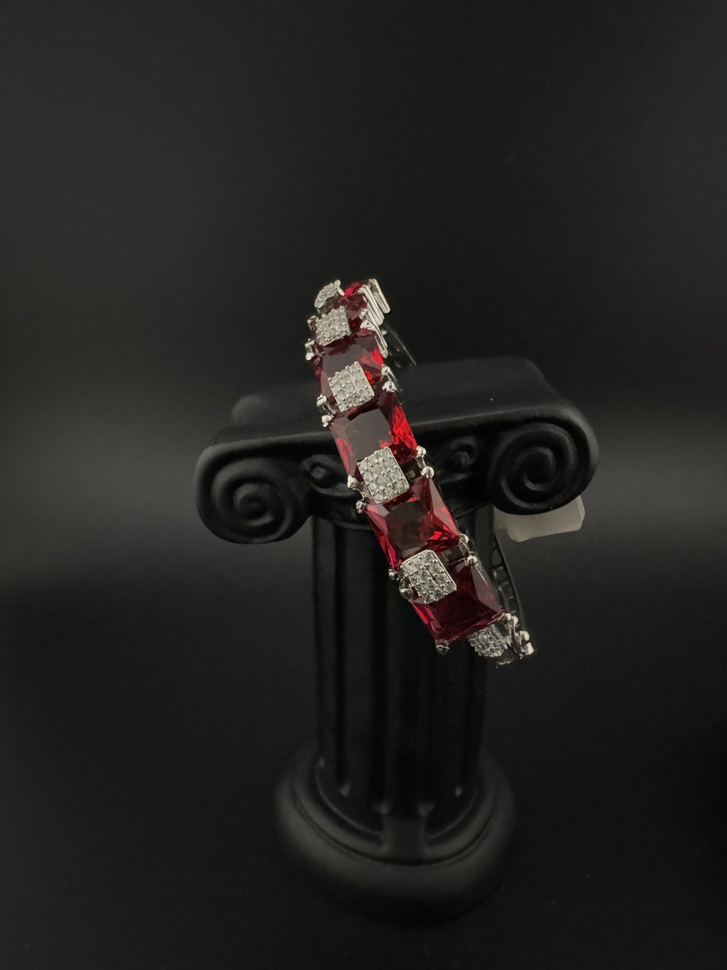 Openable Stone and Cubic Zirconia Bracelet Designer inspired Bracelet bangle Fits upto 2.6" wrist size