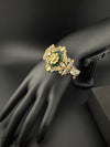 Openable Victorian Stone and Kundan Bracelet Designer inspired Bracelet Broad bangle