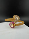 Premium Quality Openable Moissanite Kundan, cubic zirconia, Enamel is Designer inspired Bracelet