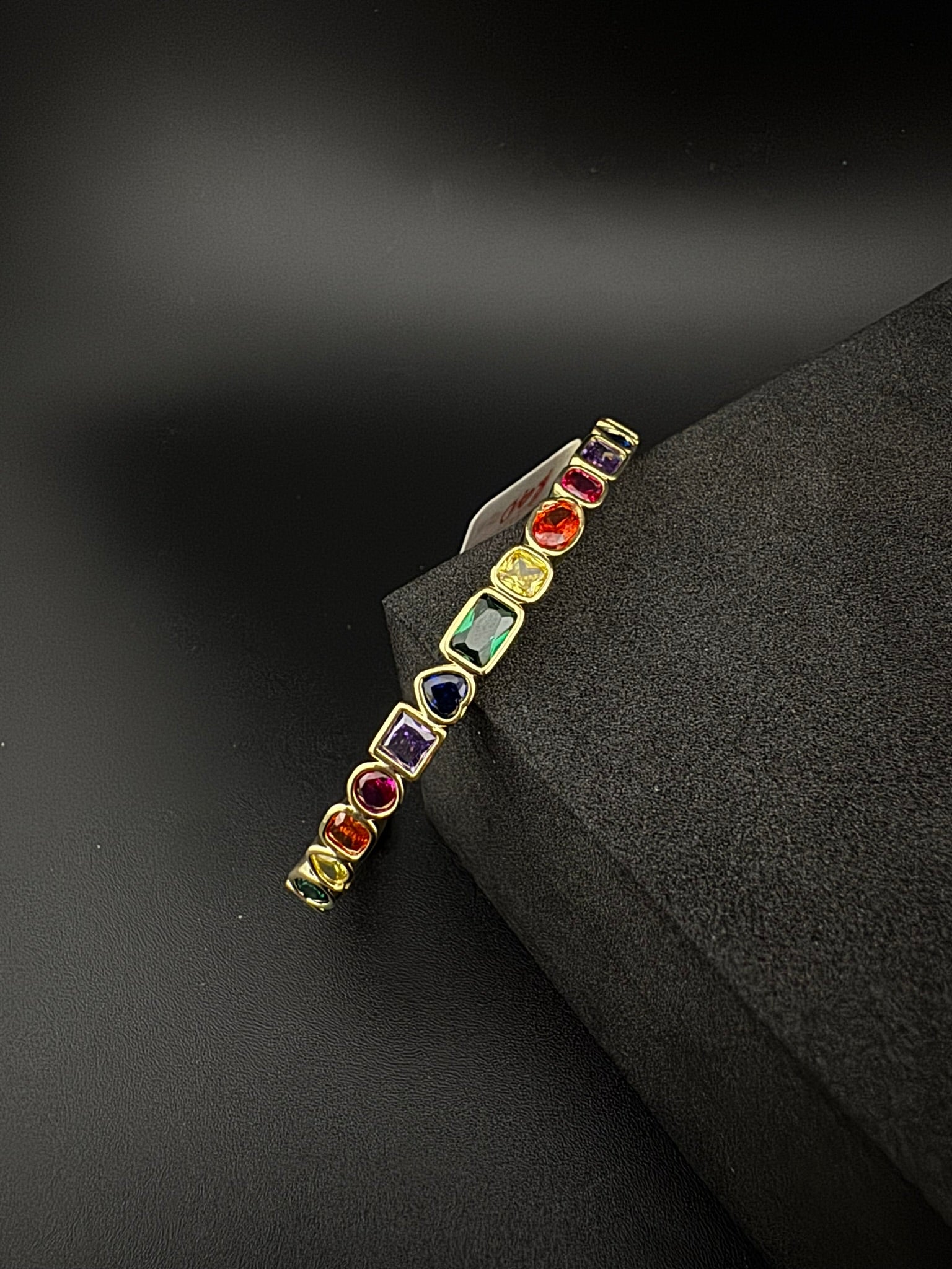 High Quality Gold Polish, Cubic Zirconia and stones Designer bracelet/Statement Bracelet/Indian Jewelry/Openable bangle/Fits upto 2.6" size