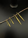 Anti-Tarnish, Water resistant Gold dangle earrings in drop design/Everyday earrings/Light weight everyday jewelry/sleek long earring