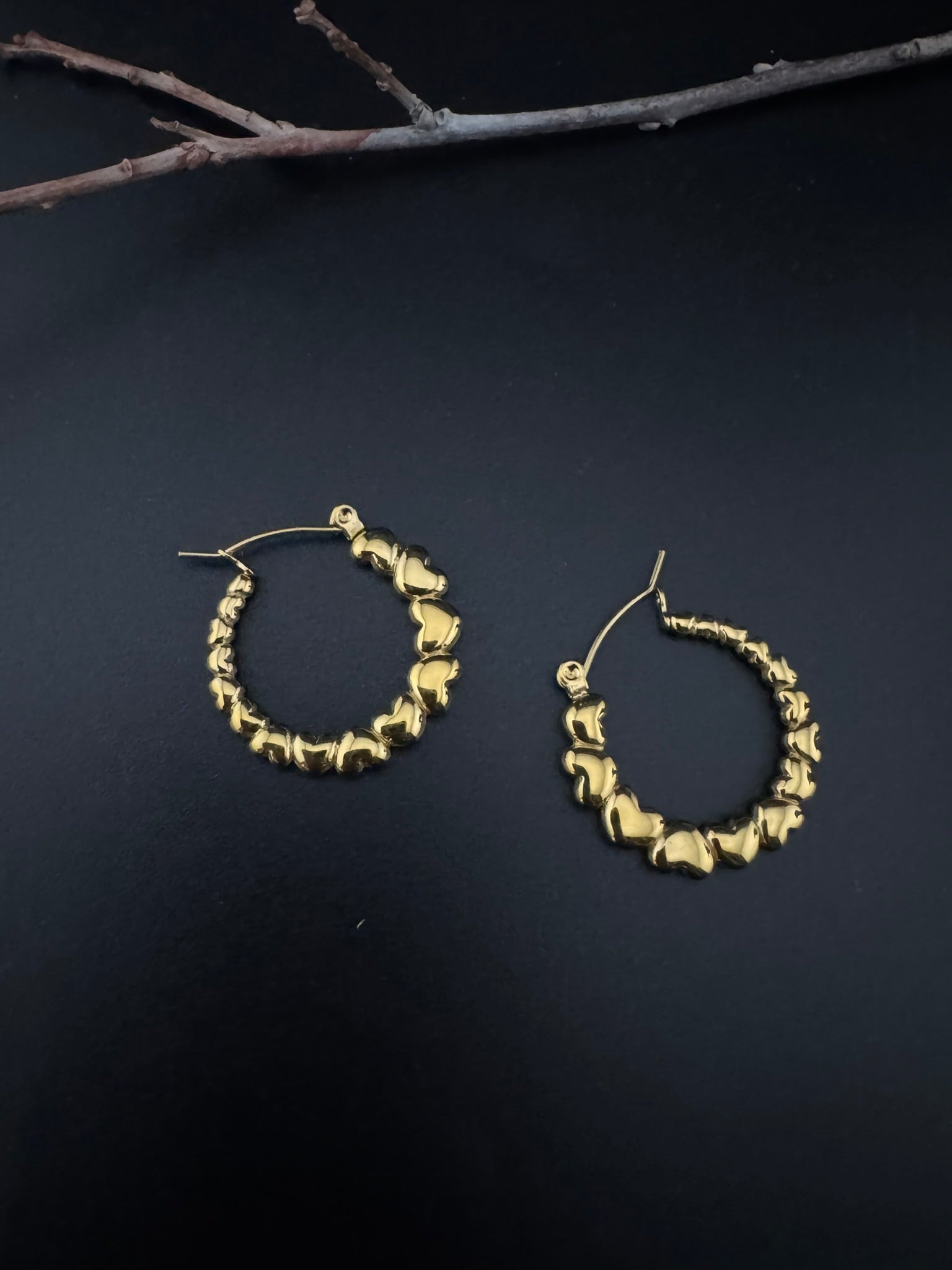 Anti-Tarnish Water resistant Gold Hoop earrings in drop design/Everyday earrings/Light weight everyday jewelry/office wear/daily wear hoops