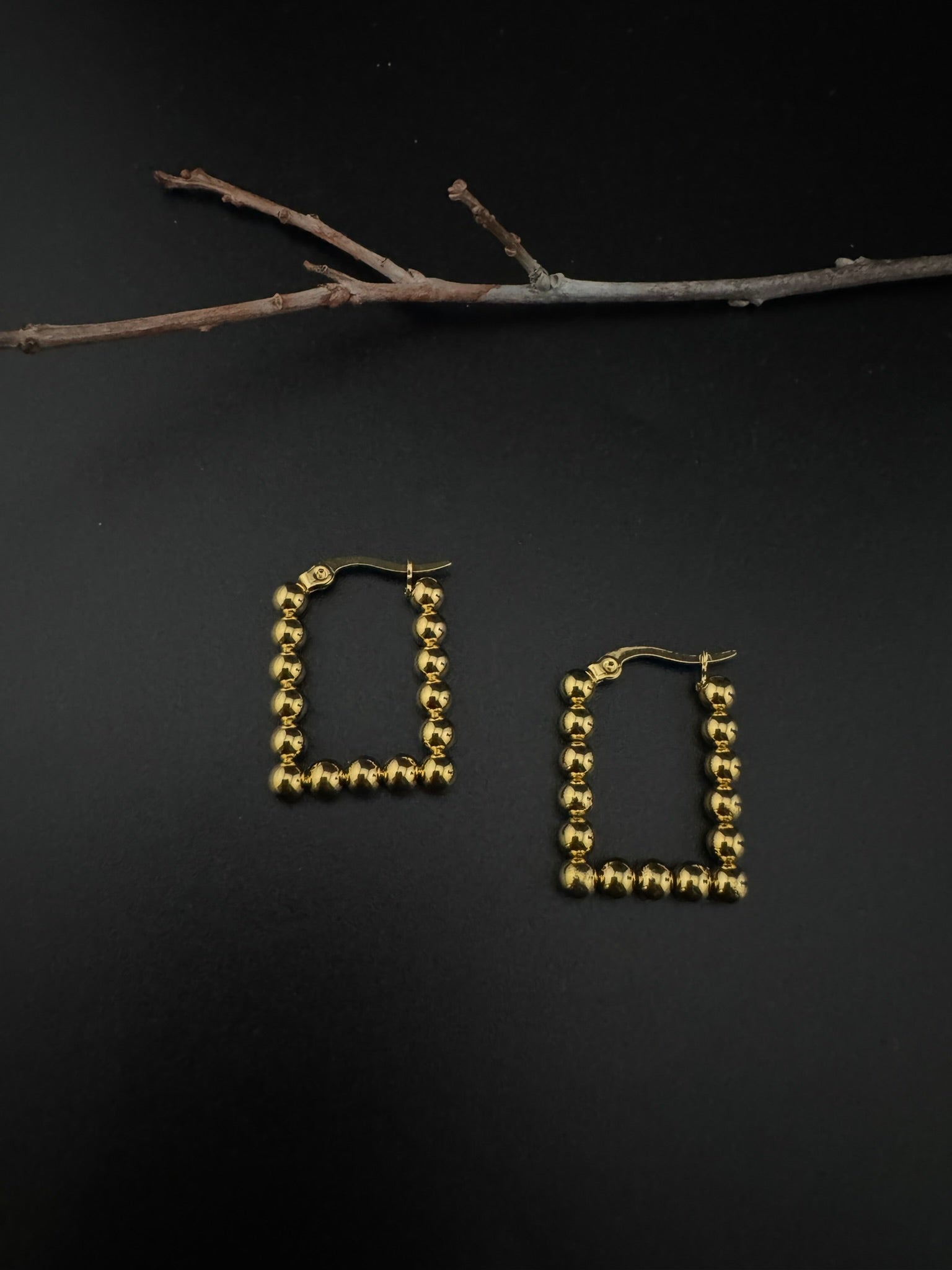 Anti-Tarnish Water resistant Gold Hoop earrings in drop design/Everyday earrings/Light weight everyday jewelry/office wear/daily wear hoops