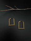 Anti-Tarnish Water resistant Gold Hoop earrings in drop design/Everyday earrings/Light weight everyday jewelry/office wear/daily wear hoops