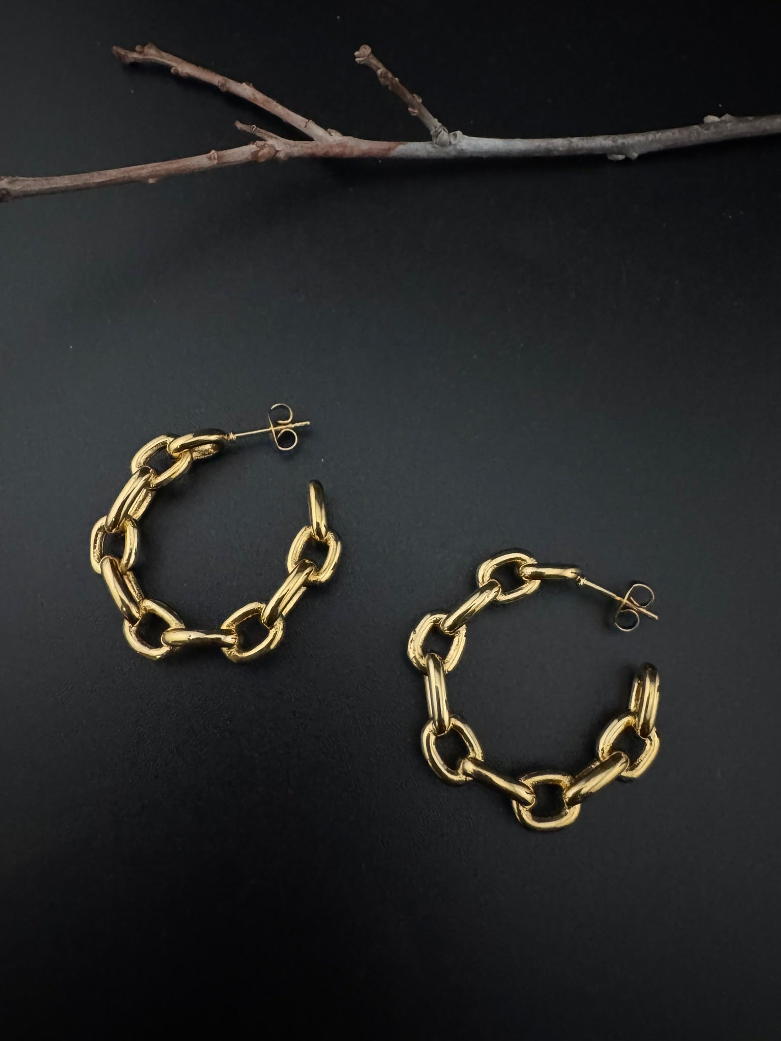 Anti-Tarnish Water resistant Gold Hoop earrings in drop design/Everyday earrings/Light weight everyday jewelry/office wear/daily wear hoops