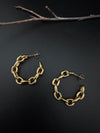Anti-Tarnish Water resistant Gold Hoop earrings in drop design/Everyday earrings/Light weight everyday jewelry/office wear/daily wear hoops