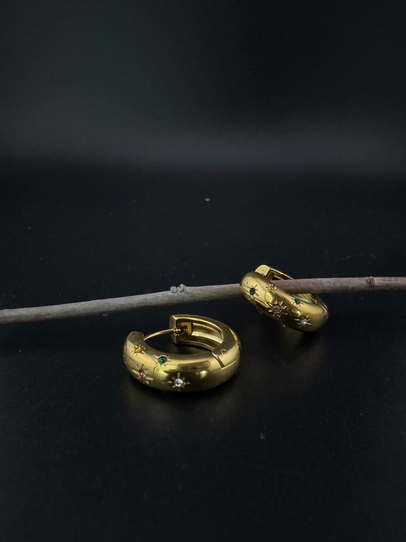 Anti-Tarnish Water resistant Gold Hoop earrings in drop design/Everyday earrings/Light weight everyday jewelry/office wear/daily wear hoops