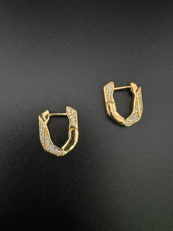 Anti-Tarnish Water resistant Gold Hoop earrings in drop design/Everyday earrings/Light weight everyday jewelry/office wear/daily wear hoops