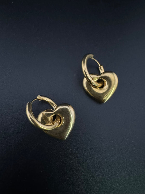 Anti-Tarnish Water resistant Gold Hoop earrings in drop design/Everyday earrings/Light weight everyday jewelry/office wear/daily wear hoops