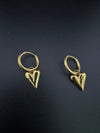 Anti-Tarnish Water resistant Gold Hoop earrings in drop design/Everyday earrings/Light weight everyday jewelry/office wear/daily wear hoops
