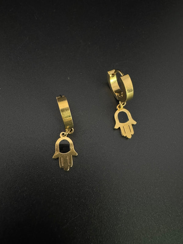 Anti-Tarnish Water resistant Gold Hoop earrings in drop design/Everyday earrings/Light weight everyday jewelry/office wear/daily kids jewelry