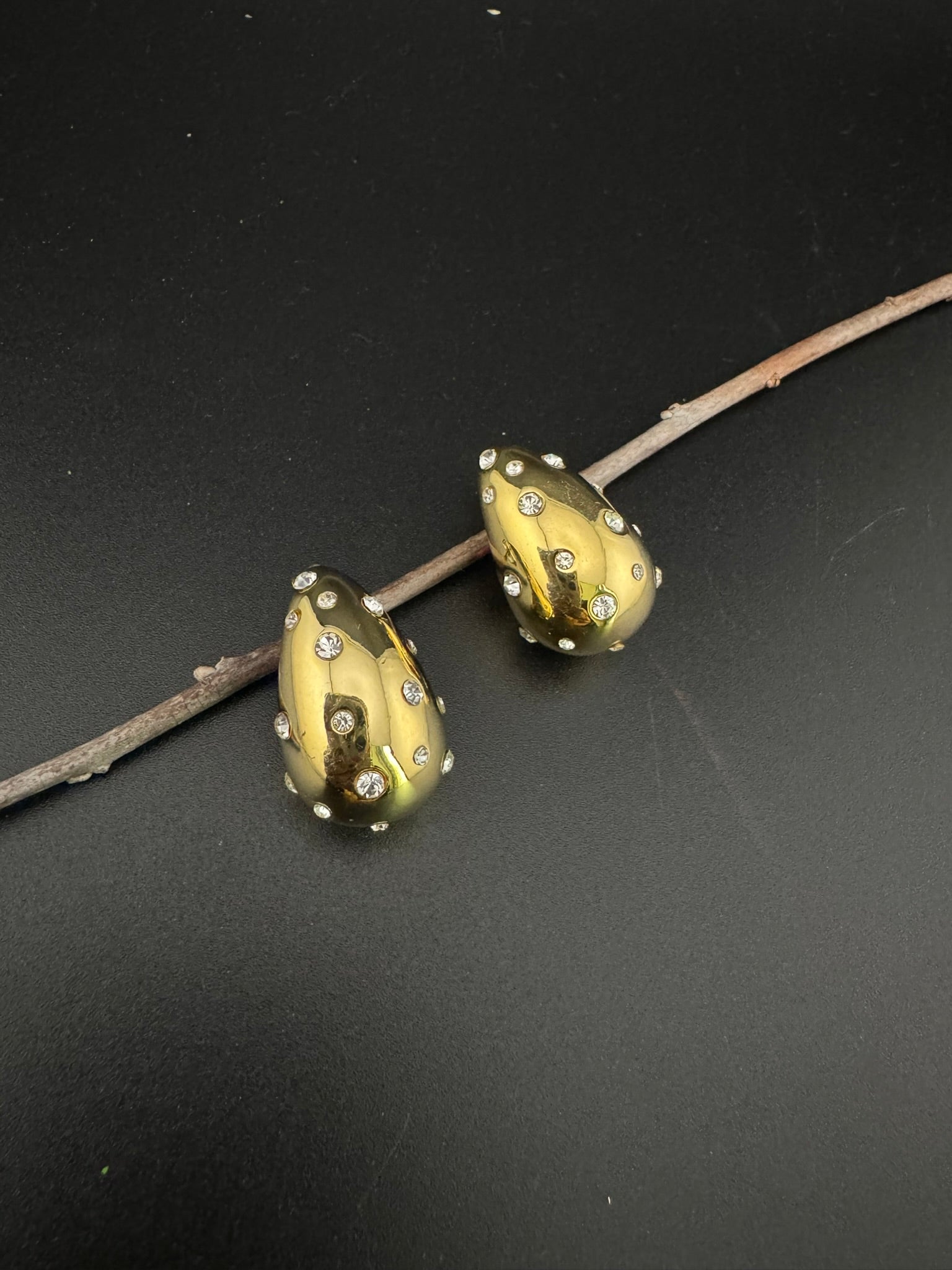 Anti-Tarnish Water resistant Gold Hoop earrings in drop design/Everyday earrings/Light weight everyday jewelry/office wear/daily kids jewelry