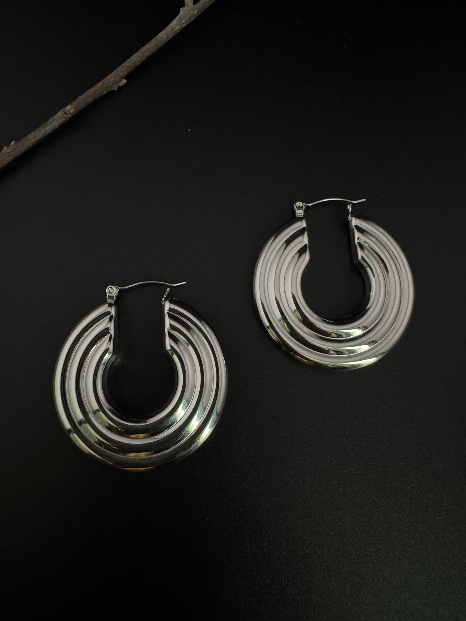 Anti-Tarnish Water resistant Gold Hoop earrings in drop design/Everyday earrings/Light weight everyday jewelry/office wear/daily kids jewelry