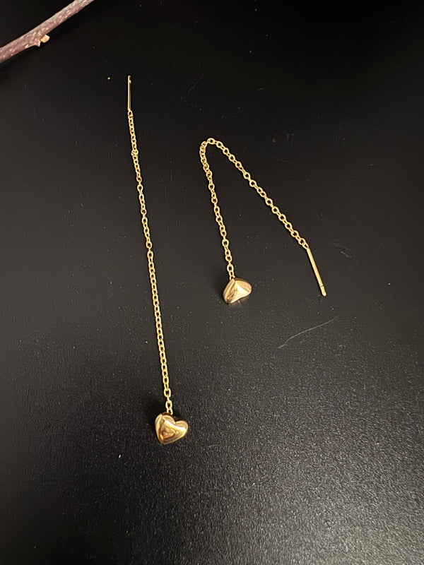 Anti-Tarnish Water resistant Gold Hoop earrings in drop design/Everyday earrings/Light weight everyday jewelry/office wear/daily kids jewelry