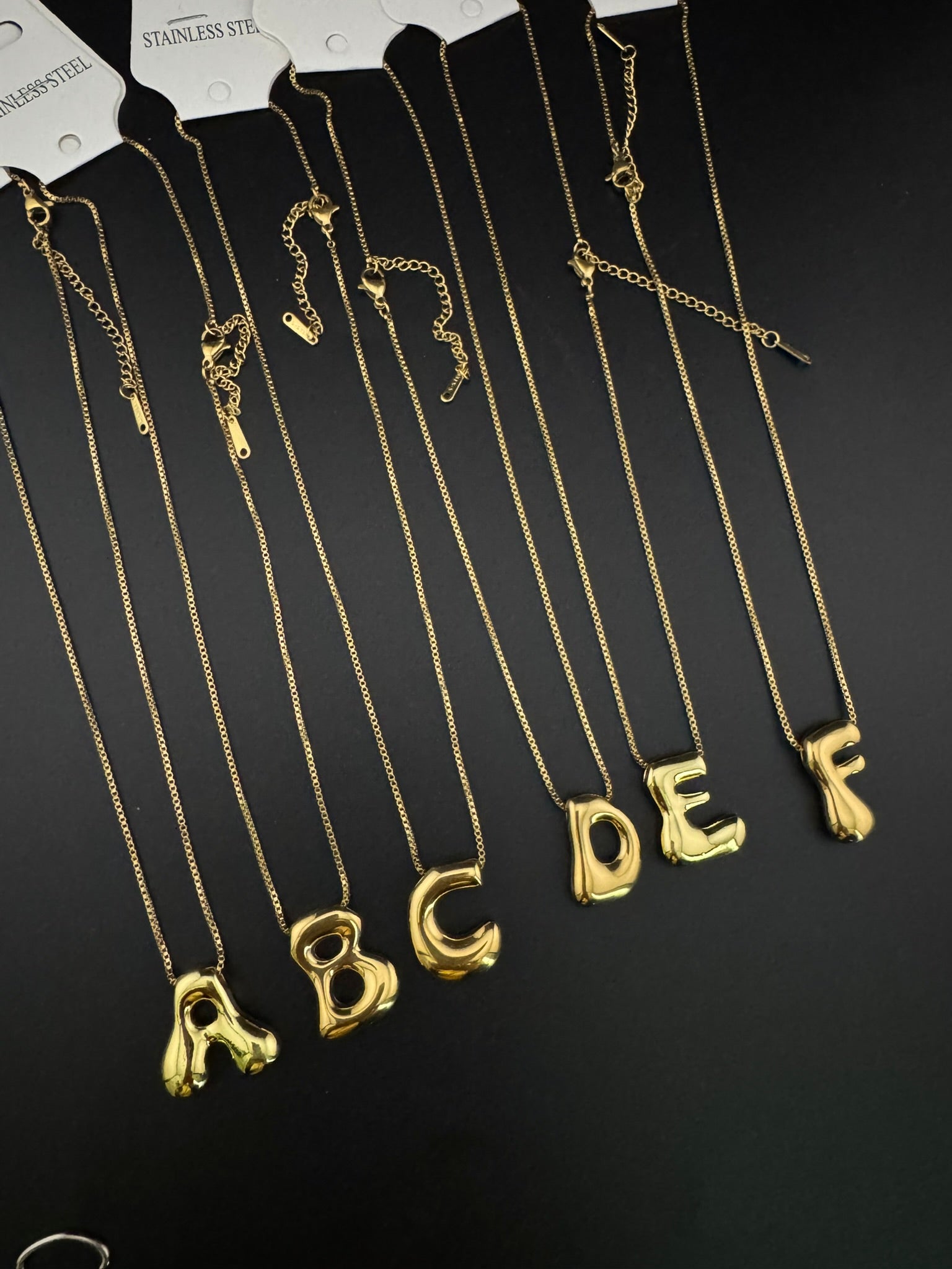 Anti-Tarnish Water resistant 18K Gold color plated necklace/Alphabet Capital letter necklace/Everyday jewelry/Light weight everyday jewelry