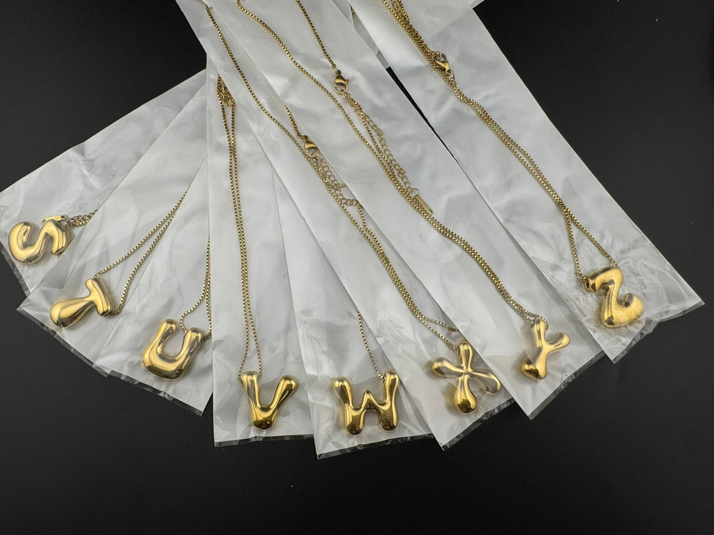 Anti-Tarnish Water resistant 18K Gold color plated necklace/Alphabet Capital letter necklace/Everyday jewelry/Light weight everyday jewelry