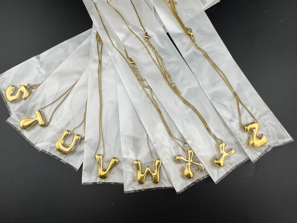 Anti-Tarnish Water resistant 18K Gold color plated necklace/Alphabet Capital letter necklace/Everyday jewelry/Light weight everyday jewelry