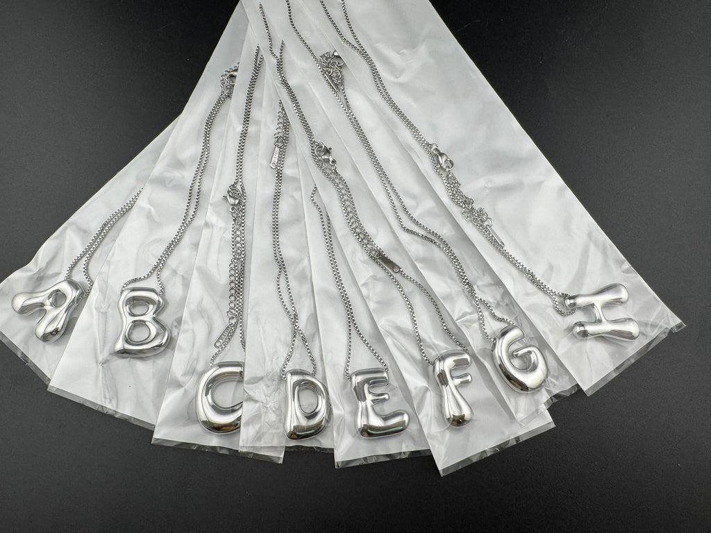 Anti-Tarnish Water resistant Silver color plated necklace/Alphabet Capital letter necklace/Everyday jewelry/Light weight everyday jewelry