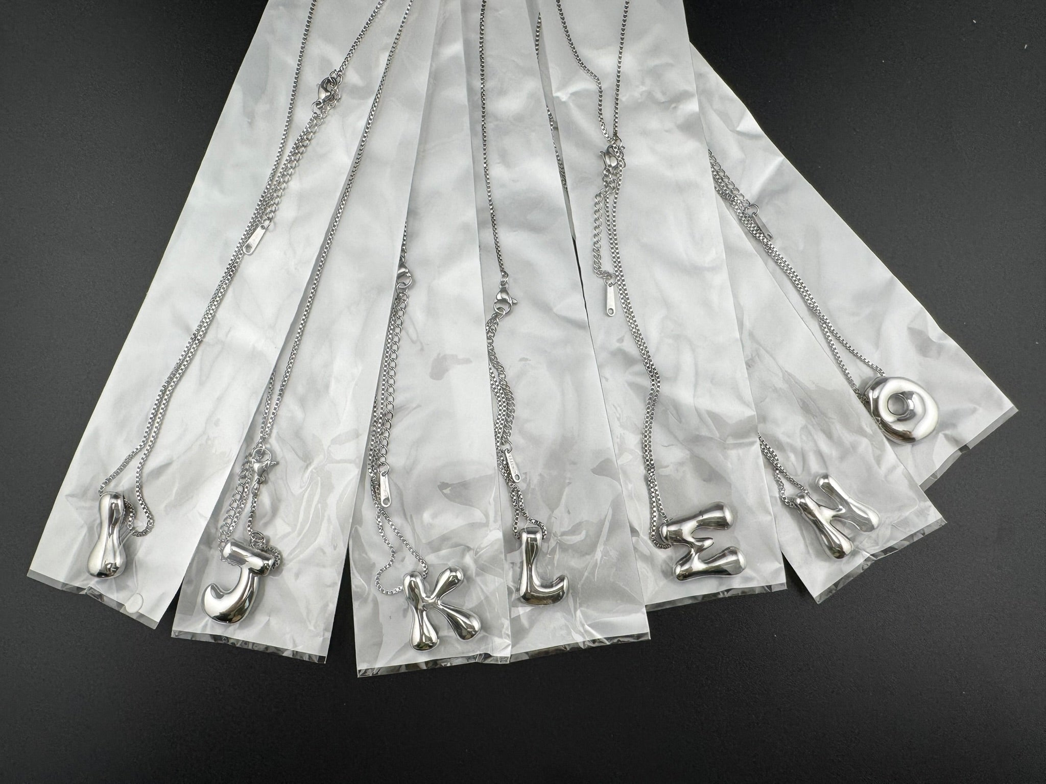 Anti-Tarnish Water resistant Silver color plated necklace/Alphabet Capital letter necklace/Everyday jewelry/Light weight everyday jewelry