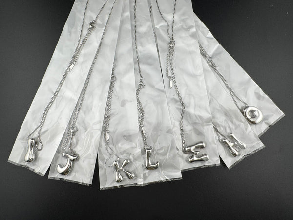 Anti-Tarnish Water resistant Silver color plated necklace/Alphabet Capital letter necklace/Everyday jewelry/Light weight everyday jewelry