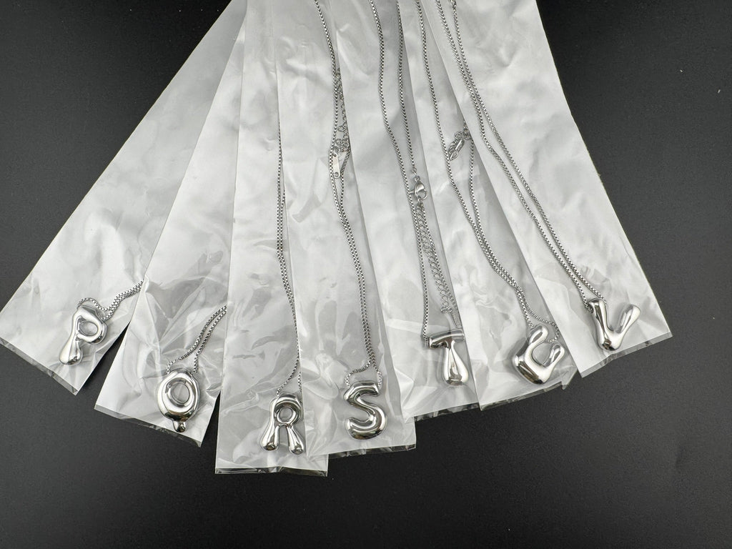 Anti-Tarnish Water resistant Silver color plated necklace/Alphabet Capital letter necklace/Everyday jewelry/Light weight everyday jewelry