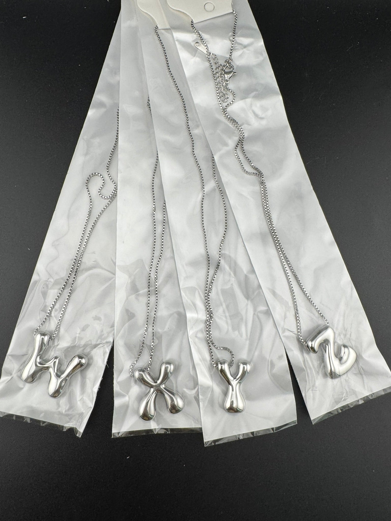 Anti-Tarnish Water resistant Silver color plated necklace/Alphabet Capital letter necklace/Everyday jewelry/Light weight everyday jewelry