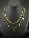 Anti-Tarnish Water resistant 18K Gold color plated multi-layer necklace/Office wear necklace/Everyday jewelry/Light weight everyday jewelry