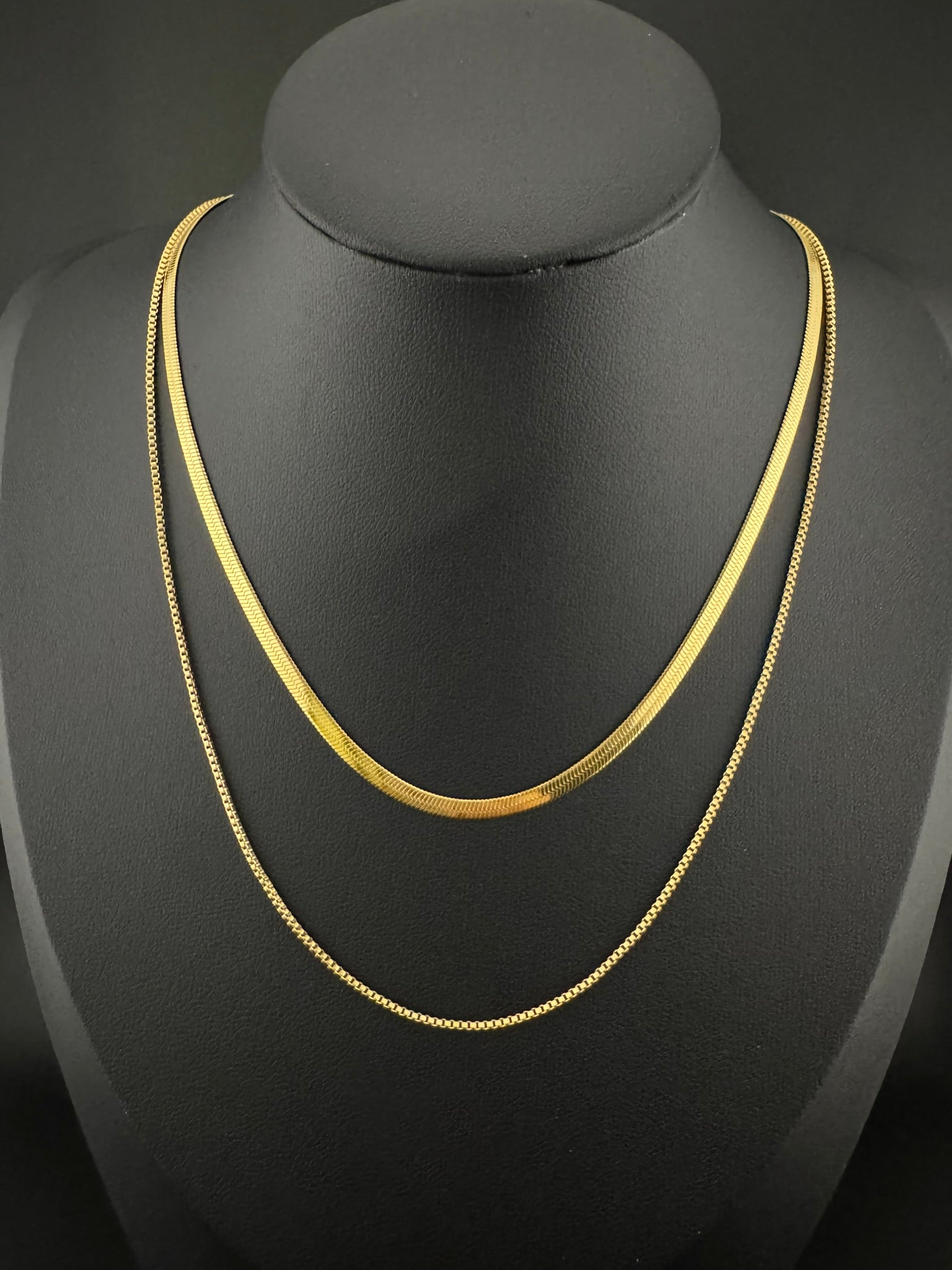 Anti-Tarnish Water resistant 18K Gold color plated multi-layer necklace/Office wear necklace/Everyday jewelry/Light weight everyday jewelry