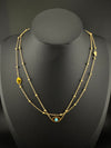 Anti-Tarnish Water resistant 18K Gold color plated multi-layer necklace/Office wear necklace/Everyday jewelry/Light weight everyday jewelry