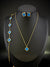 Anti-Tarnish Water resistant 18K Gold color plated clover Necklace SET with earrings and Bracelet/Office wear /Everyday jewelry/Light weight everyday jewelry