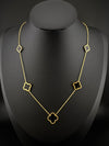 Anti-Tarnish Water resistant 18K Gold color plated clover Necklace/Office wear /Everyday jewelry/Light weight everyday jewelry