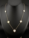 Anti-Tarnish Water resistant 18K Gold color plated clover Necklace/Office wear /Everyday jewelry/Light weight everyday jewelry
