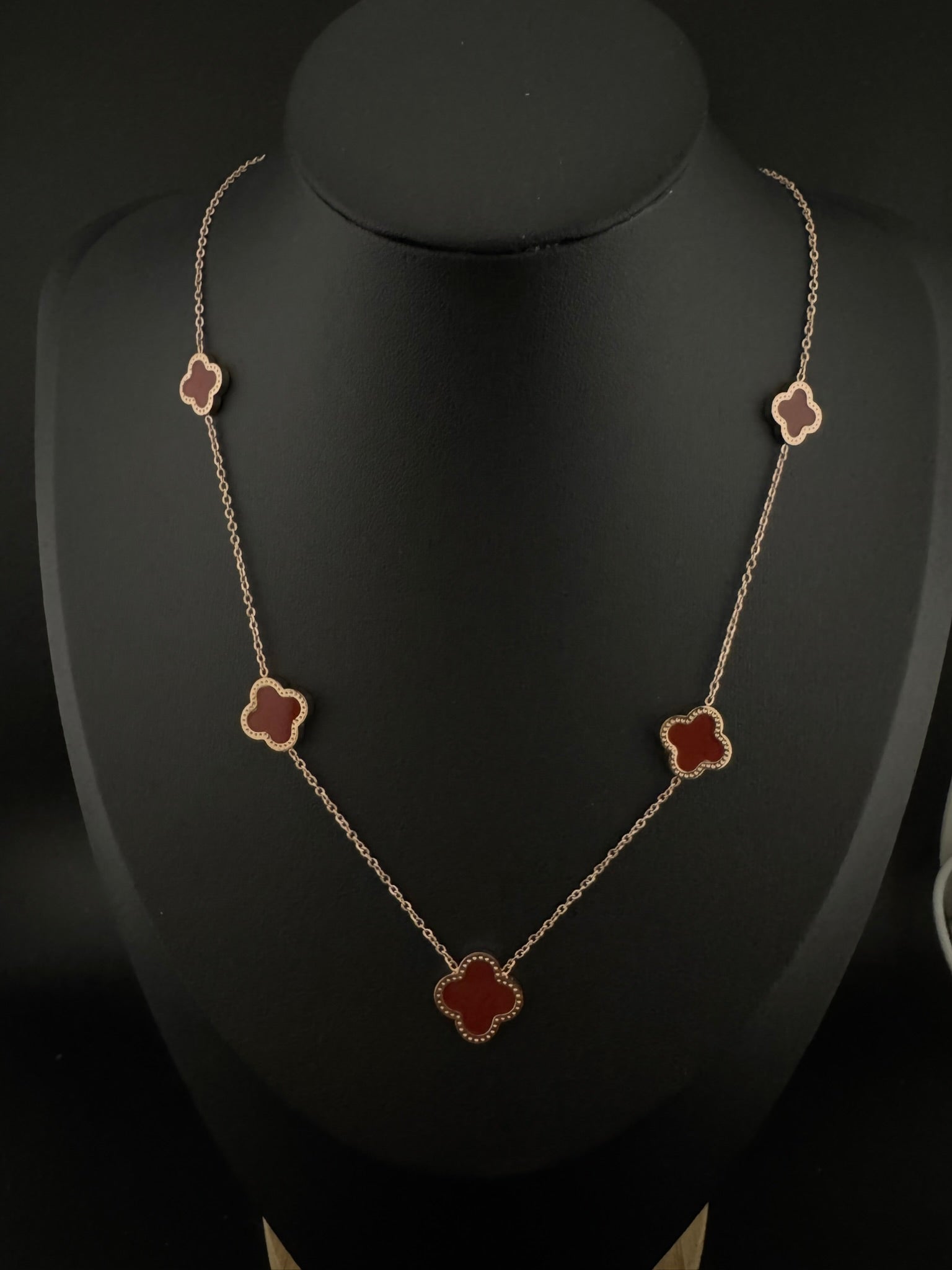 Anti-Tarnish Water resistant 18K Gold color plated clover Necklace/Office wear /Everyday jewelry/Light weight everyday jewelry