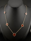 Anti-Tarnish Water resistant 18K Gold color plated clover Necklace/Office wear /Everyday jewelry/Light weight everyday jewelry
